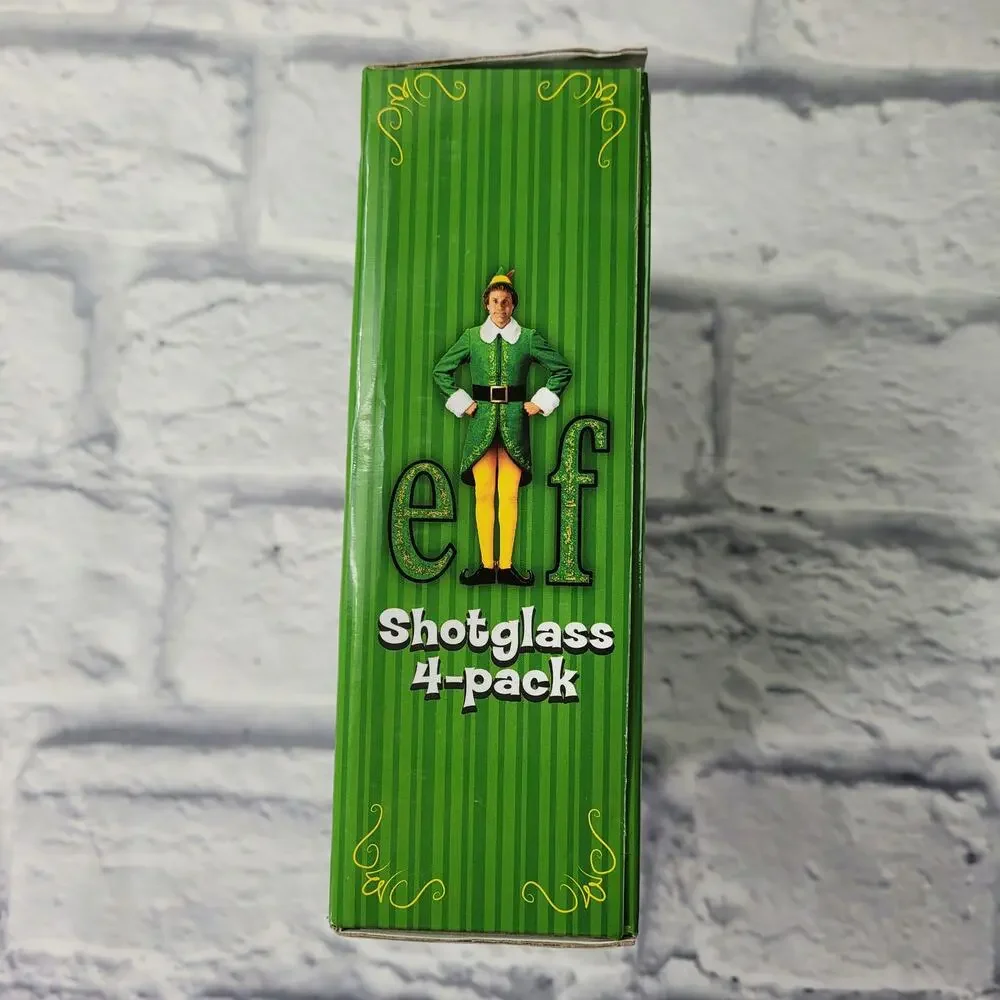 NWT in box Will Ferrell Elf 4 Shot Glass 4 pack